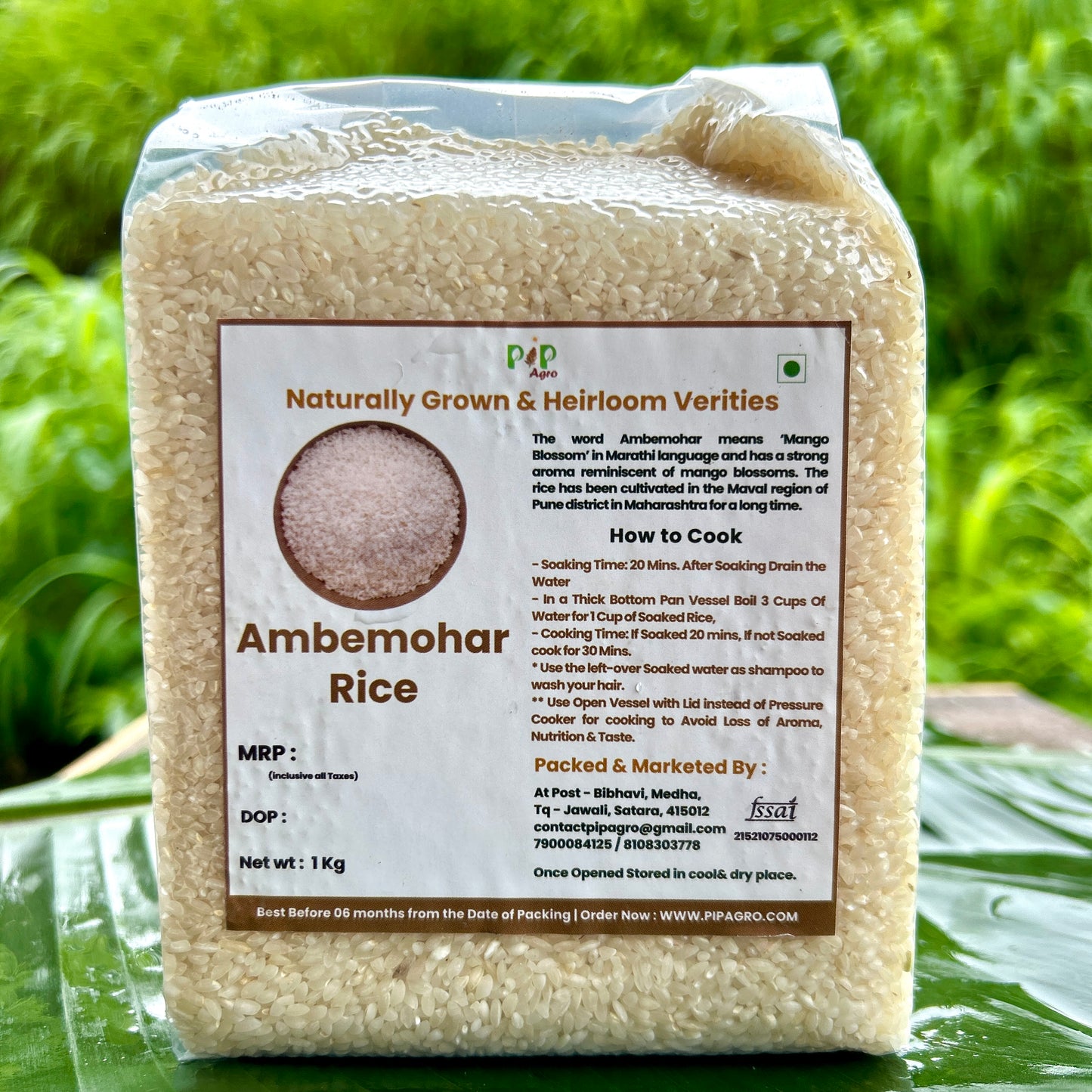 Ambemohar Rice (Semi Polished) | आंबेमोहोर तांदूळ