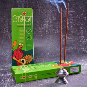 ABHANG Charcoal-Free Lemongrass Incense Sticks / Agarbatti - 100g Avg 60 sticks | Natural,Long-Lasting Fragrance, Made By Cow Dung