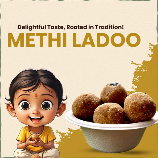 Methi Dry Fruit Jaggery-Ghee Ladoo / Laddu 200 gm | मेथी लाडू