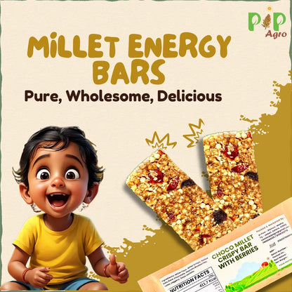 Millet Dryfruit Bar 40 gm | Almond, Dates, Cranberries & Foxtail - No Added Sugar | मिलेट ड्रायफ्रूट बार