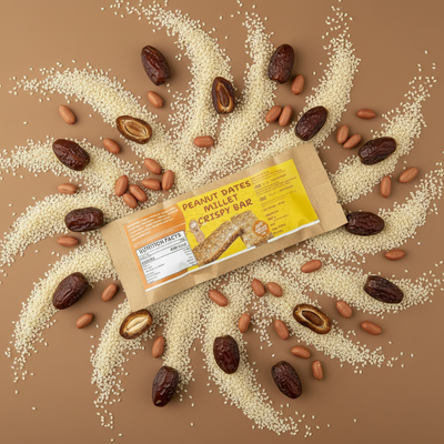 Dates Peanut Milet Crispy BAR 35g | मिलेट पिनट बार