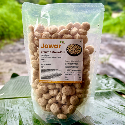 Jowar Puffs Cream n Onion 100 gm | ज्वारी क्रीम & ओनियन