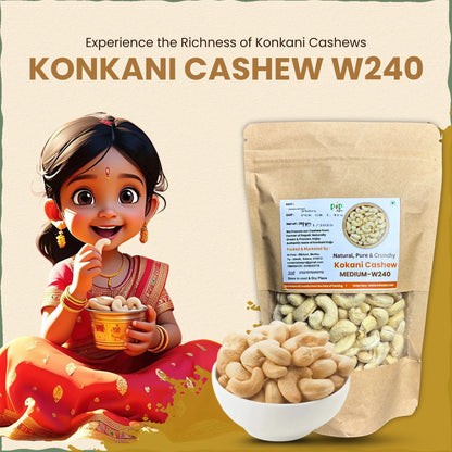 Konkani Cashew | Konkani Kaju | Medium-W240 | काजू 240