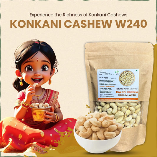 Konkani Cashew | Konkani Kaju | Medium-W240 | काजू 240