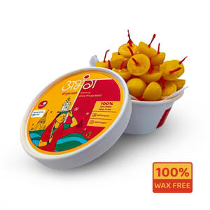 ABHANG Ghee Wati Diya - Pack of 35 pcs | 100% Wax Free-Made by Cow Ghee