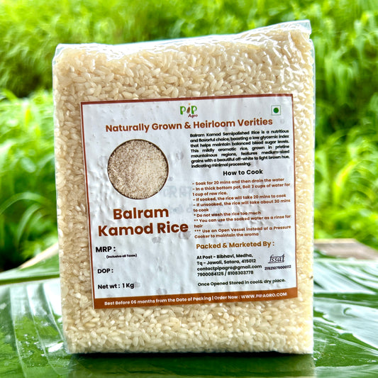 Balram Kamod Rice (Semi Polished) / बलराम कमोद तांदूळ