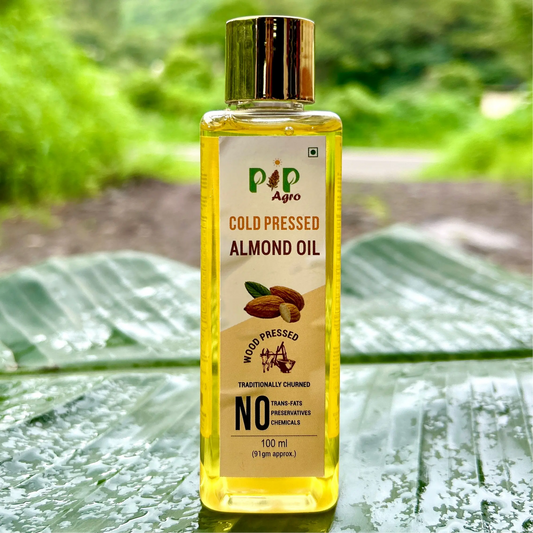 Wooden Cold Pressed Almond / Badam Oil 100 ml - Cold Pressed | बदाम तेल