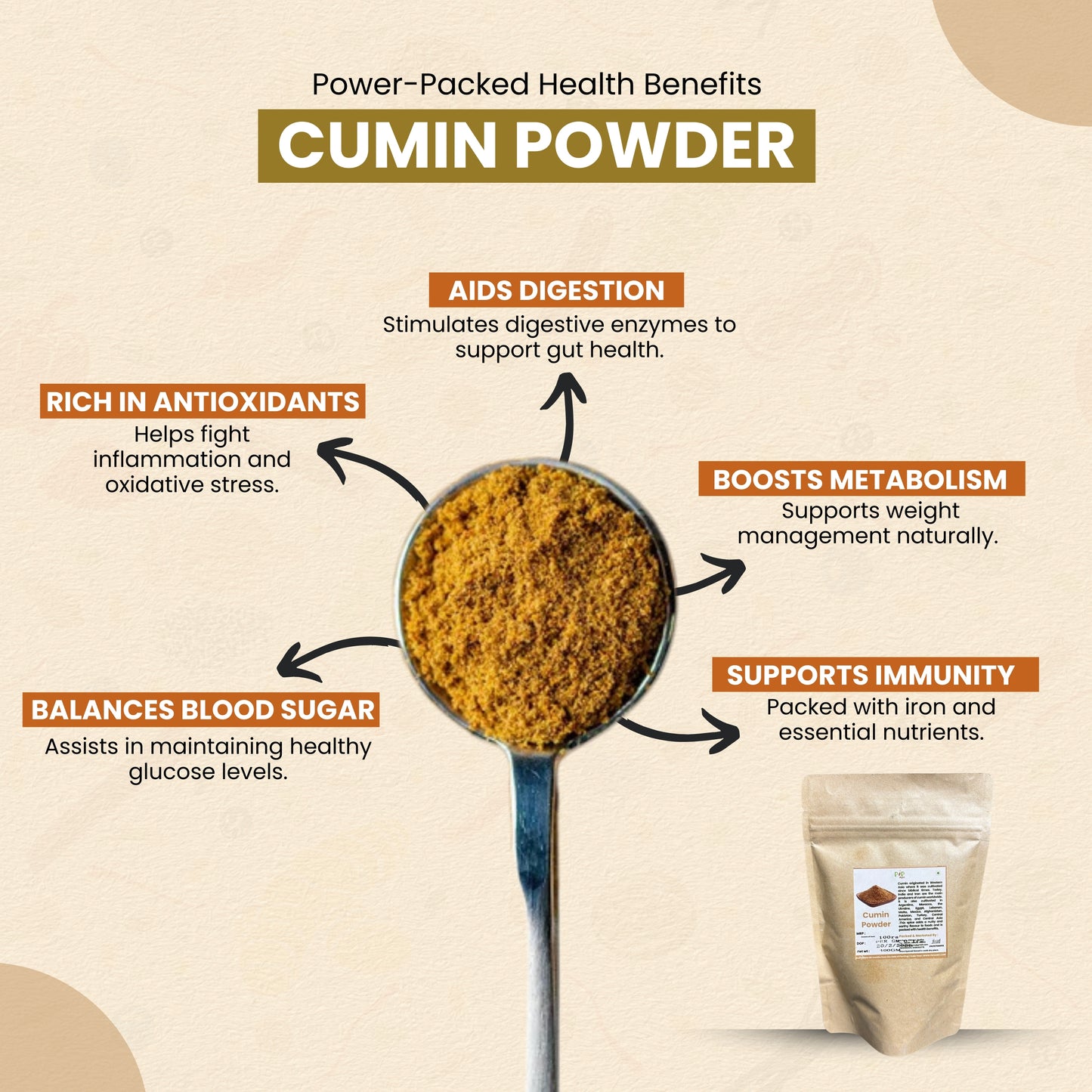 Jeera  / CUMIN Powder 100g - Super Fragrant | जीरा पावडर