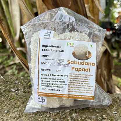 Sabudana Papadi 100g | Sabudana Papad for Upwas Snacks farahal | साबूदाणा पापडी