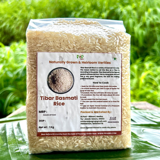 Tibar Basmati (Semi Polished)  Rice | तीबर बासमती तांदूळ