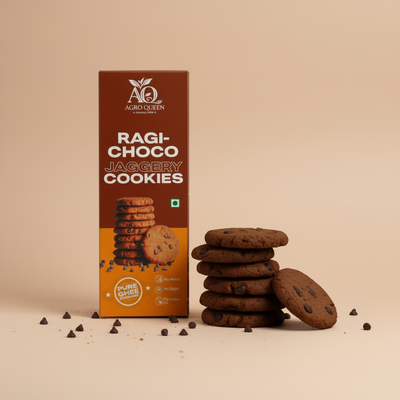 Ragi / Nachani Choco Ghee-Jaggery cookies | नाचणी चोको कुकीज