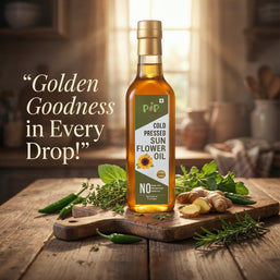 Sunflower Oil Wooden Cold Pressed | सूर्यफूल तेल