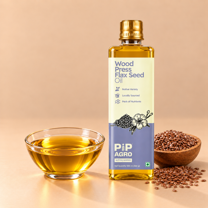 Flax Seed Oil - Wooden Cold Pressed | जवस तेल