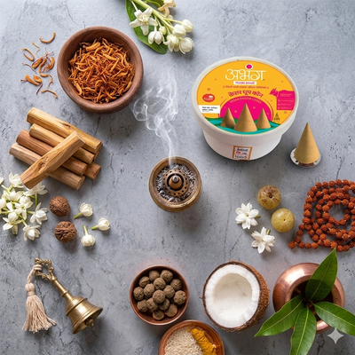 KESAR NATURAL INCENSE CONES - 24 Pcs | केसर कोन