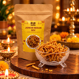Jowar-Besan Sev | Deep Fried in Wooden Pressed Groundnut Oil | ज्वारीची शेव