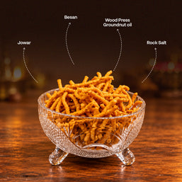 Jowar-Besan Sev | Deep Fried in Wooden Pressed Groundnut Oil | ज्वारीची शेव