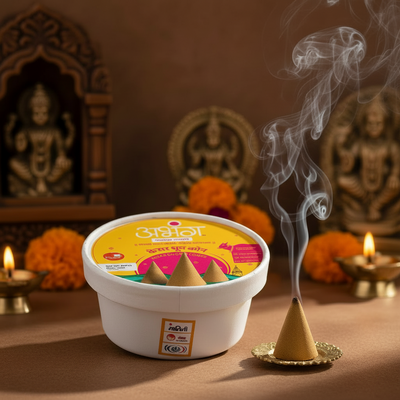 KESAR NATURAL INCENSE CONES - 24 Pcs | केसर कोन