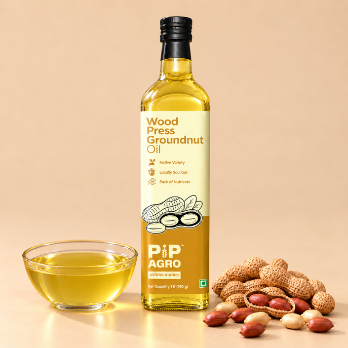 Groundnut Oil Wooden Cold Pressed | शेंगदाणे तेल