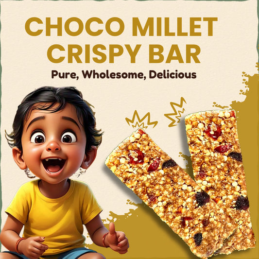 Millet Chocolate Bar 40 gm | Almond, Dates, Cranberries & Foxtail - No Added Sugar | मिलेट चॉकलेट बार