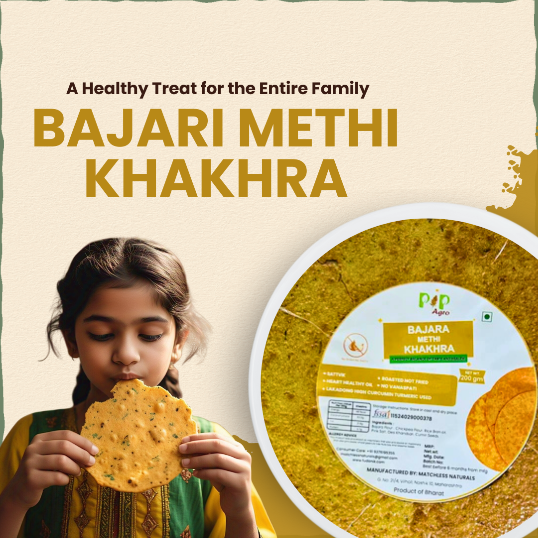 Bajara/Bajari Methi Khakhra 200gm | NO Palm Oil | बाजरी मेथी खाखरा