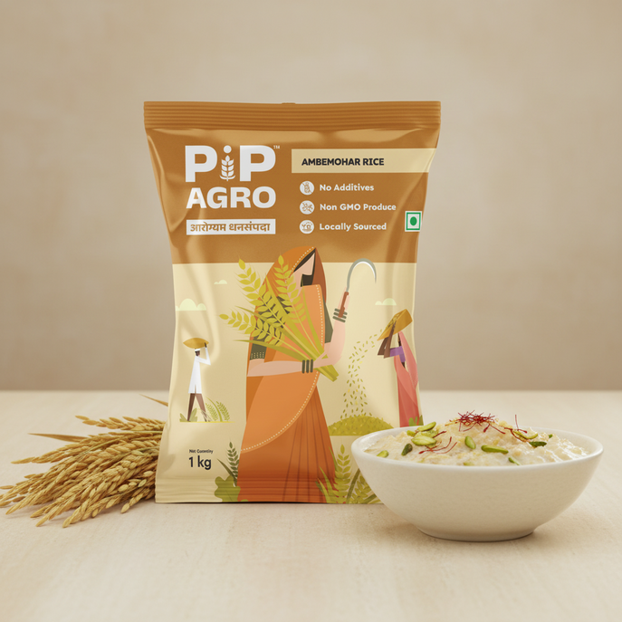 Ambemohar Rice (Semi Polished) | आंबेमोहोर तांदूळ