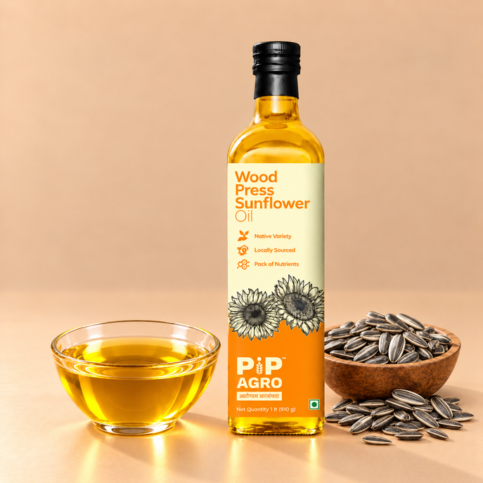 Sunflower Oil Wooden Pressed | सूर्यफूल तेल