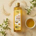 White Sesame Wooden Cold Pressed Oil | पांढरे तीळ तेल